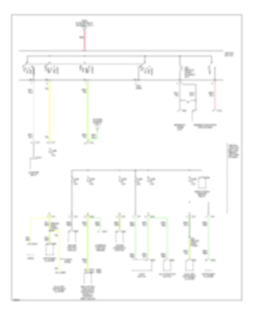 Power Distribution Wiring Diagram (2 of 4) for Ford Focus LX 2002