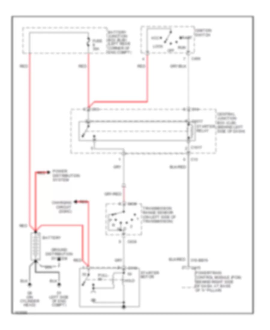 Starting Wiring Diagram A T for Ford Focus LX 2002