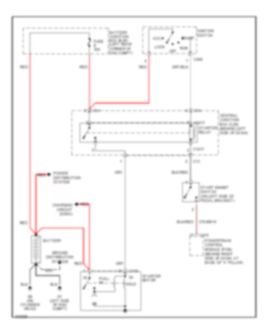 Starting Wiring Diagram M T for Ford Focus LX 2002