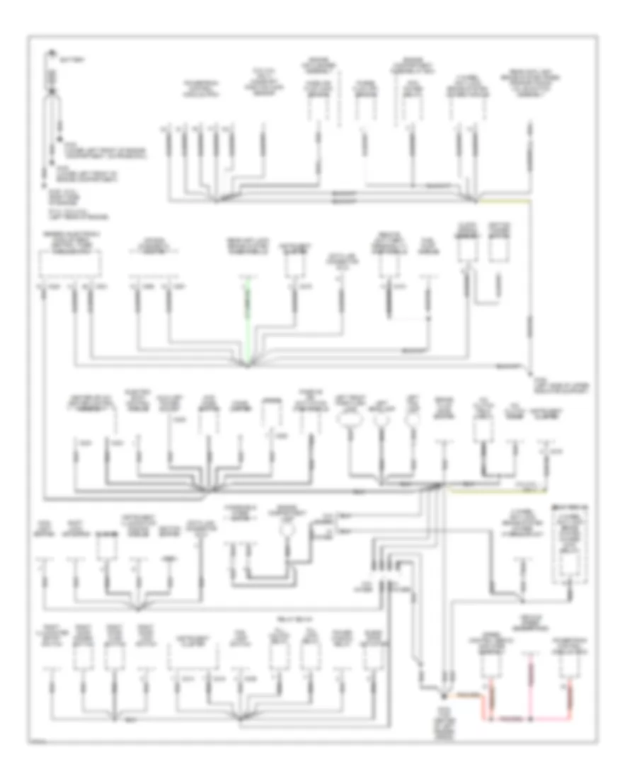 Ground Distribution Wiring Diagram 1 of 2 for Ford Ranger 1996