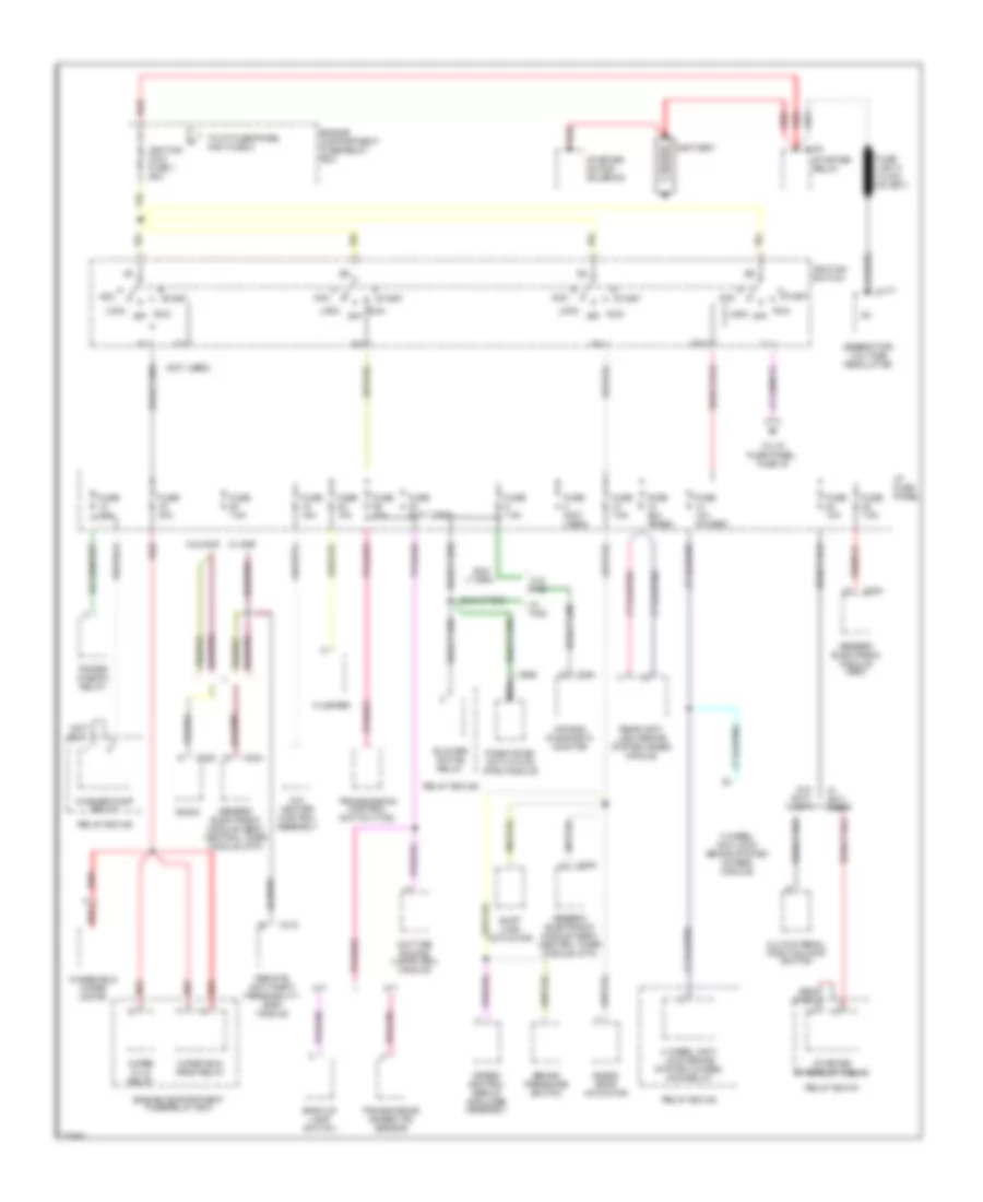 Power Distribution Wiring Diagram 1 of 3 for Ford Ranger 1996