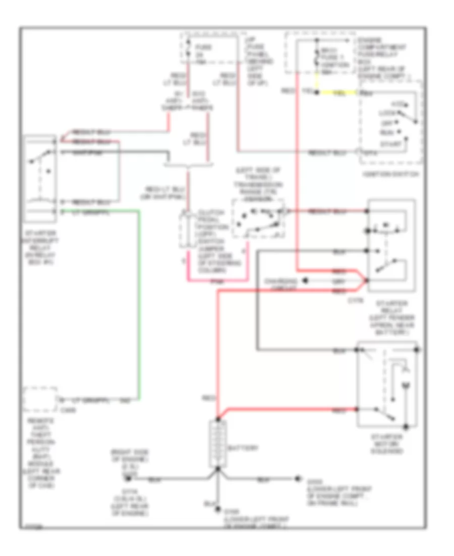 Starting Wiring Diagram A T for Ford Ranger 1996