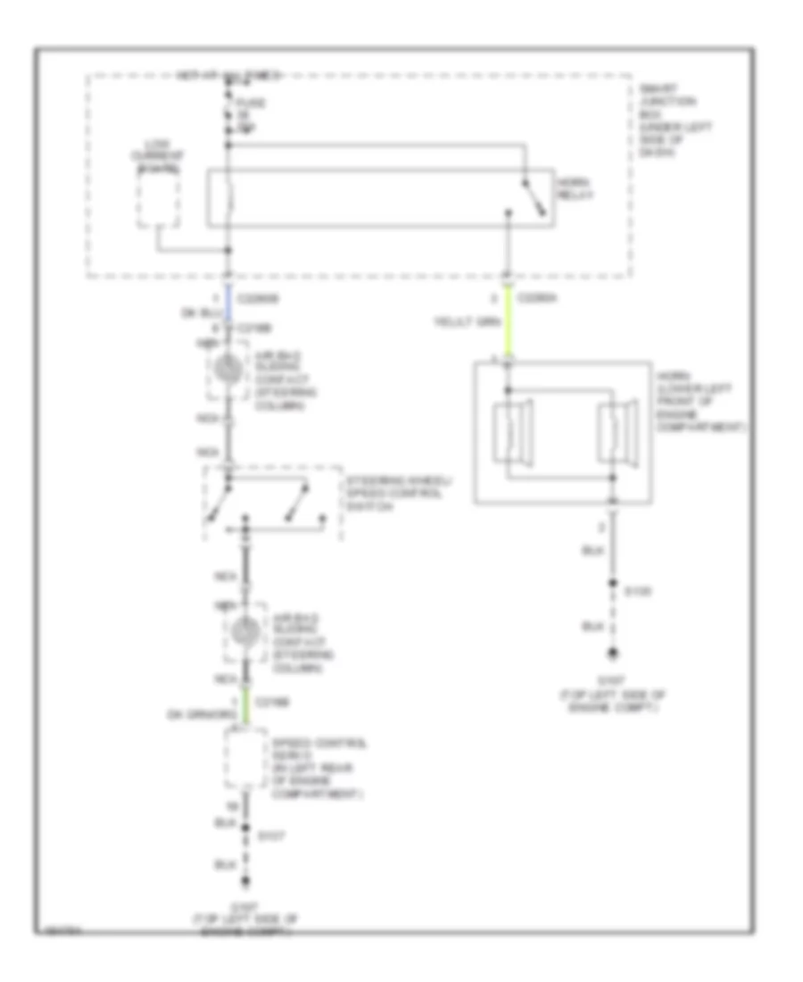 Horn Wiring Diagram for Ford Taurus SES 2004