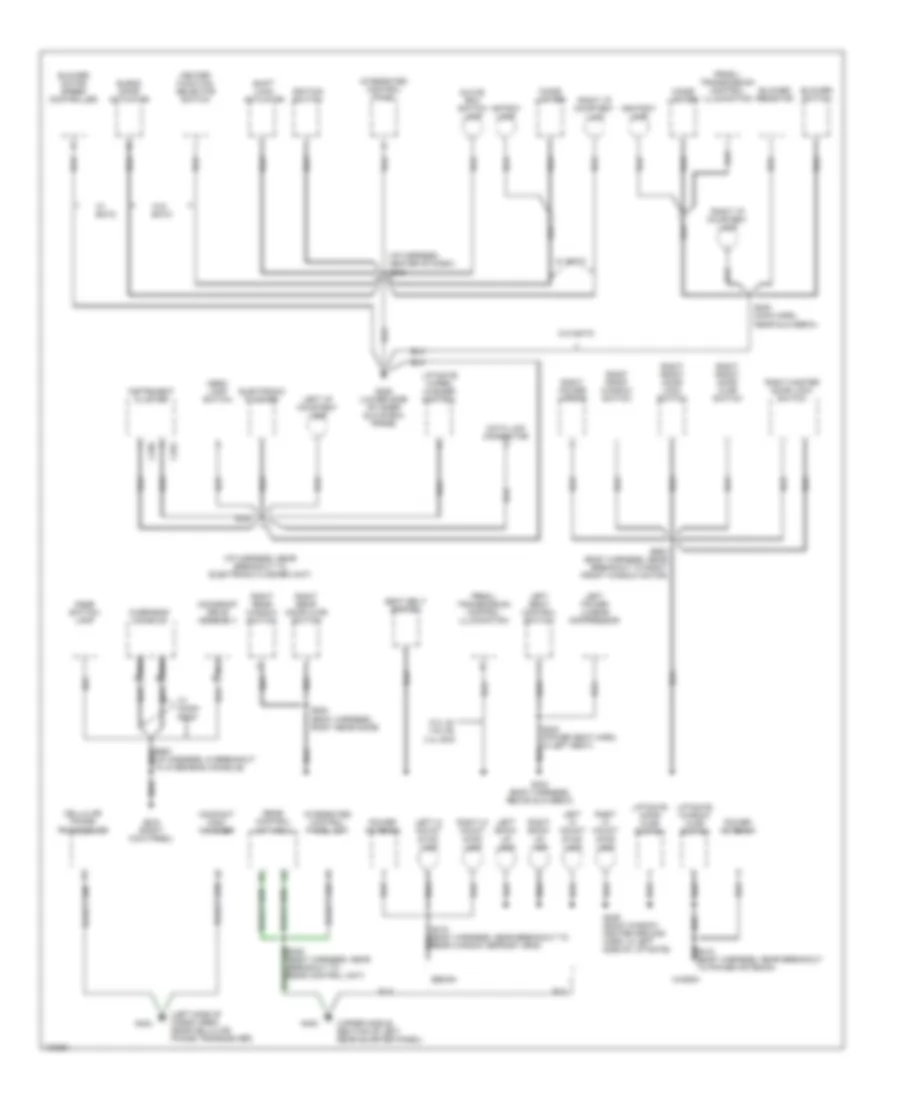 Ground Distribution Wiring Diagram (2 of 3) for Ford Taurus SE 1998