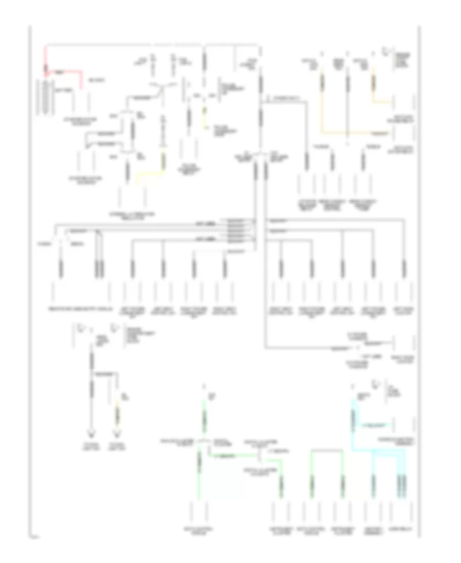 Power Distribution Wiring Diagram 1 of 6 for Ford Taurus GL 1994