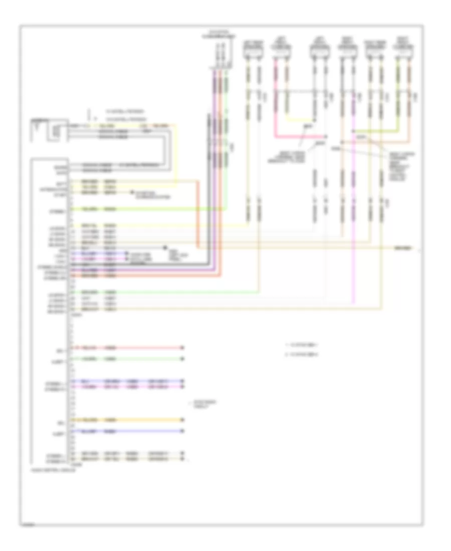 Premium Radio Wiring Diagram, Except Electric (1 of 2) for Ford Focus Titanium 2014