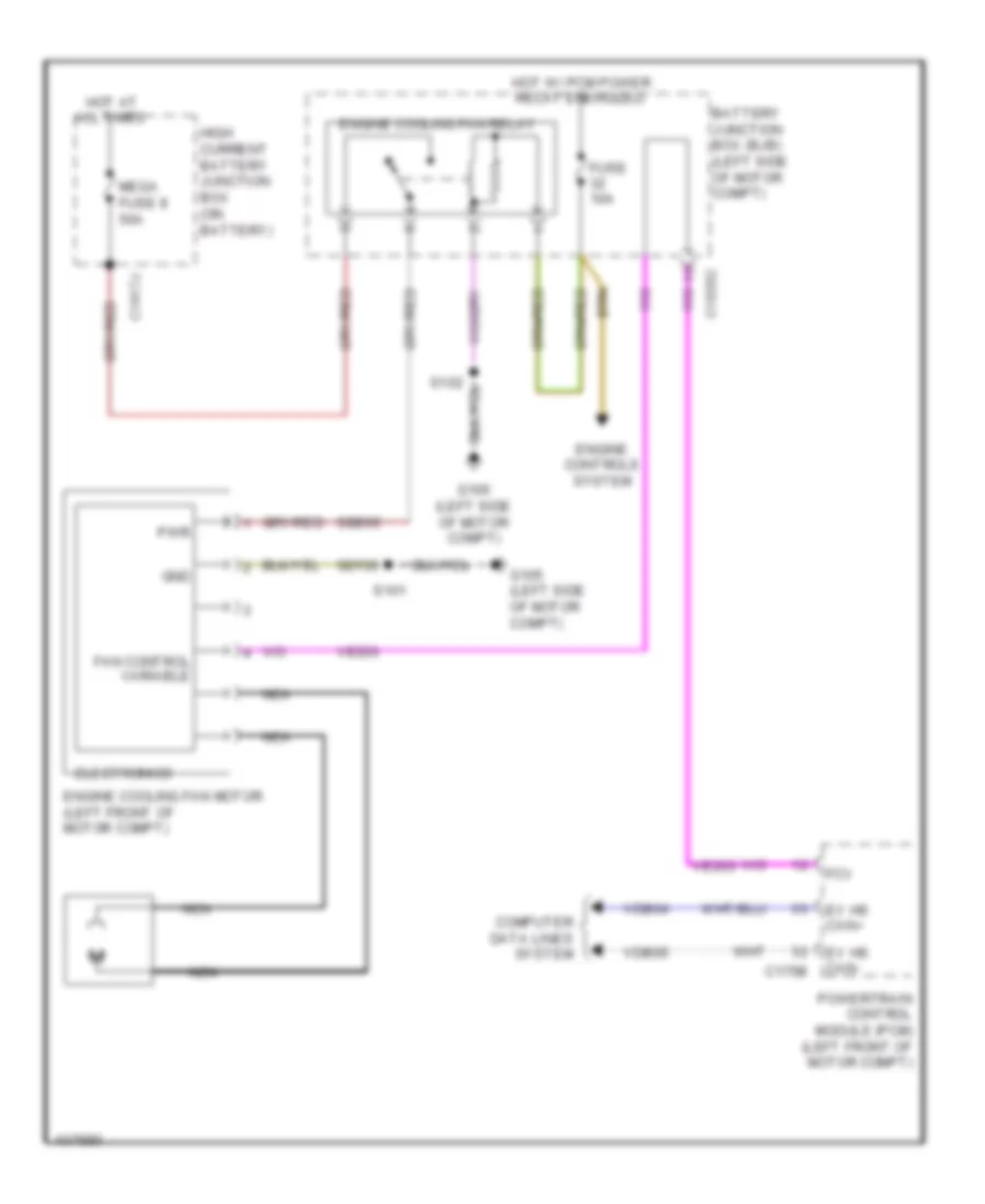 Cooling Fan Wiring Diagram Electric for Ford Focus Titanium 2014