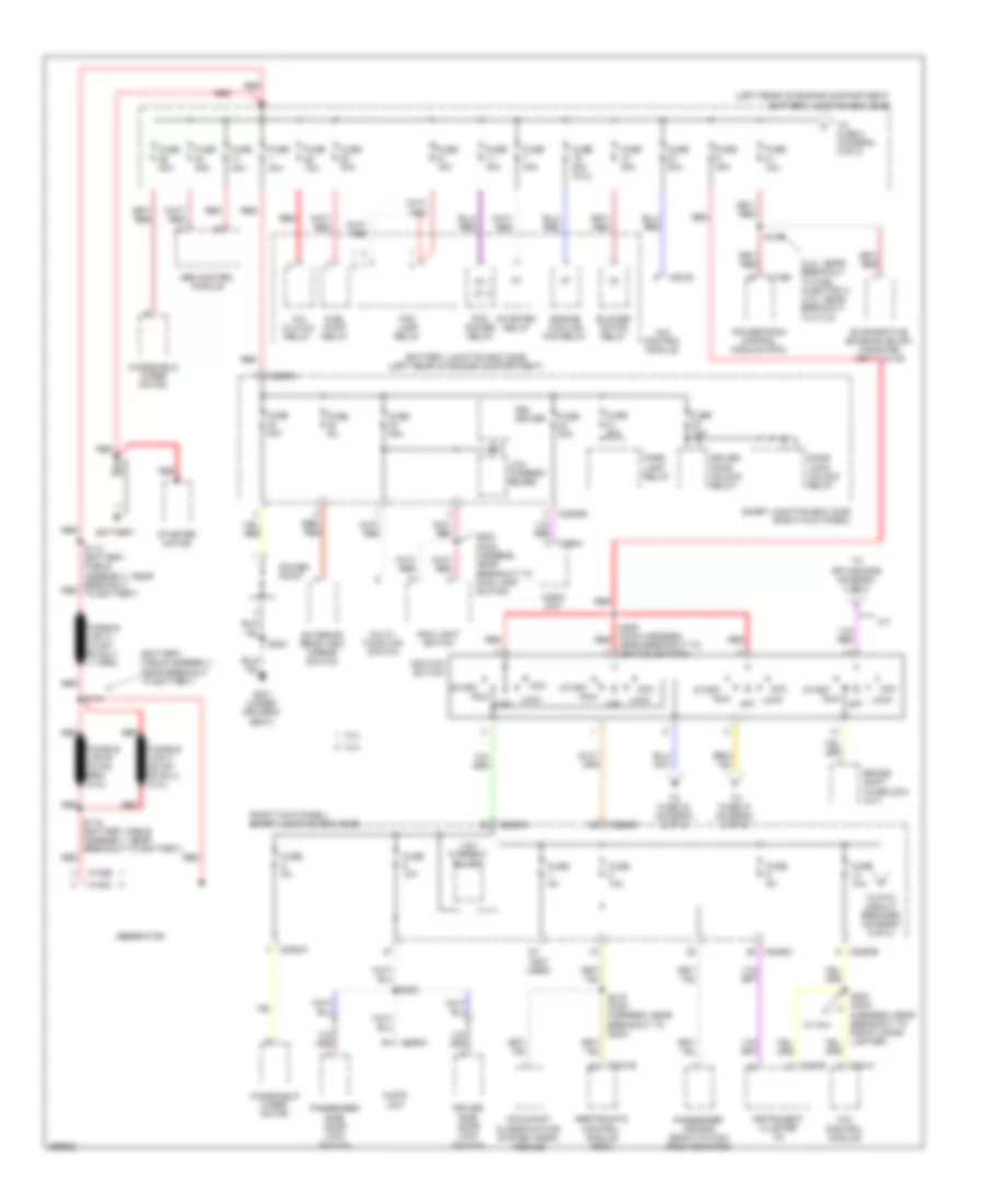Power Distribution Wiring Diagram 1 of 2 for Ford Ranger 2009