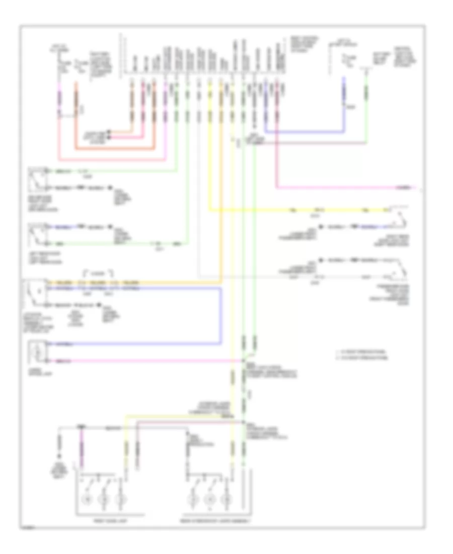 Courtesy Lamps Wiring Diagram 1 of 2 for Ford Fiesta S 2011