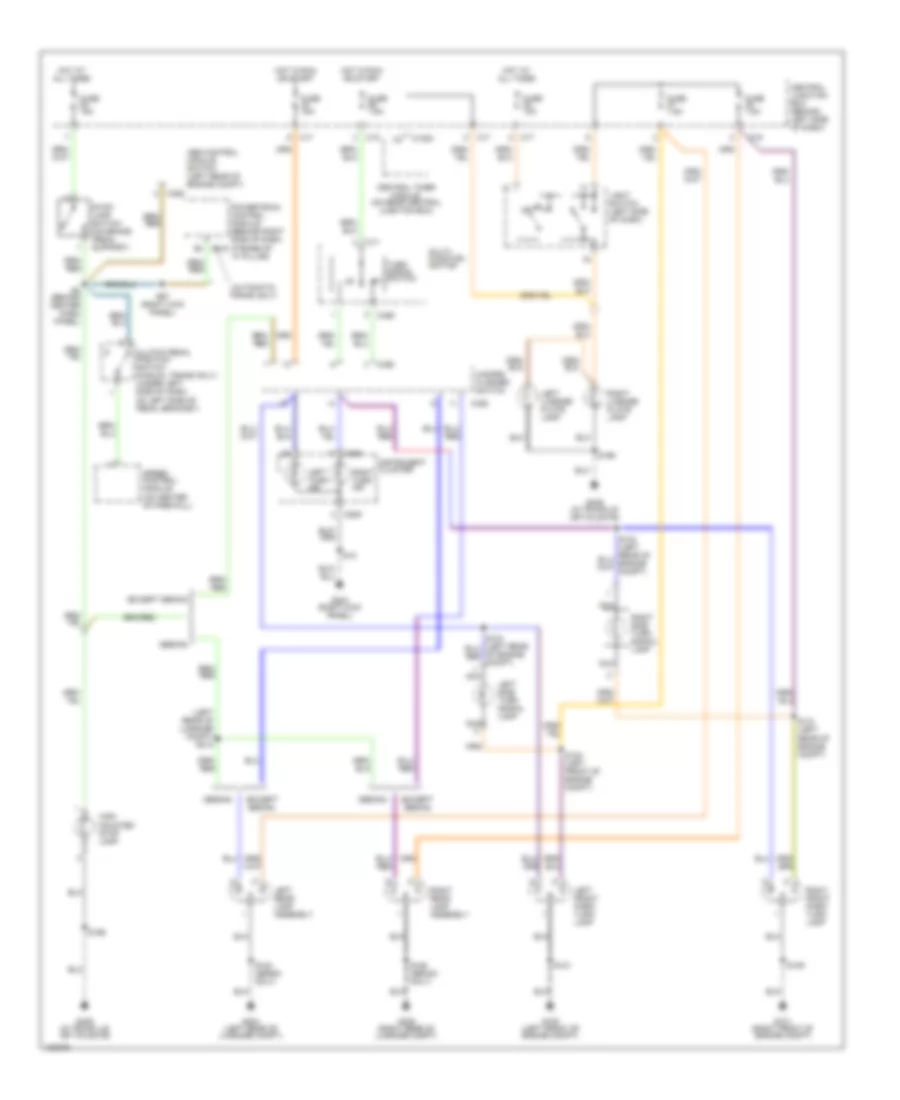 Exterior Lamps Wiring Diagram for Ford Focus ZX3 2000