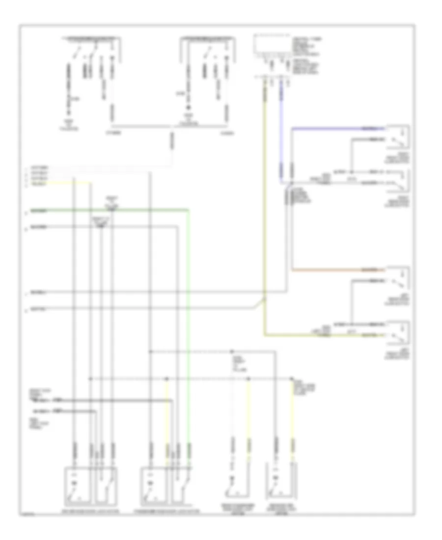 Power Door Lock Wiring Diagram, without Anti-theft (2 of 2) for Ford Focus ZX3 2000