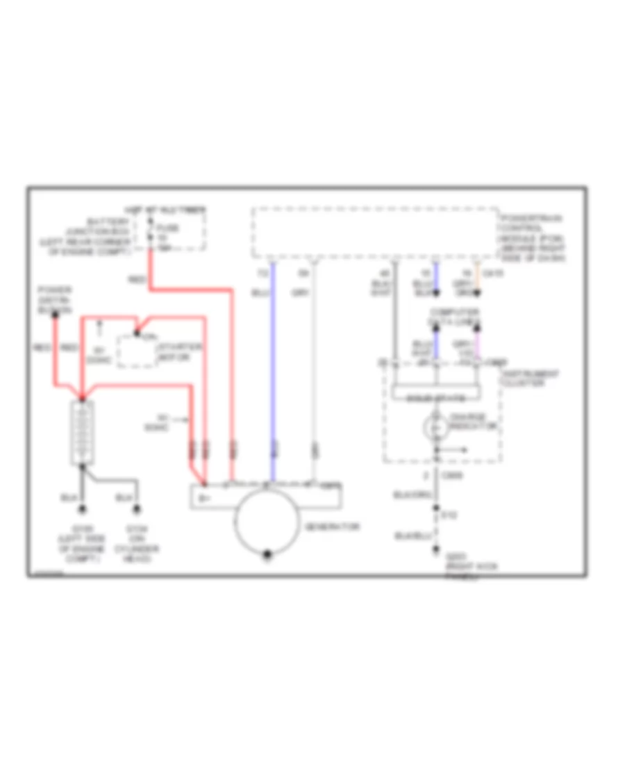 Charging Wiring Diagram for Ford Focus ZX3 2000