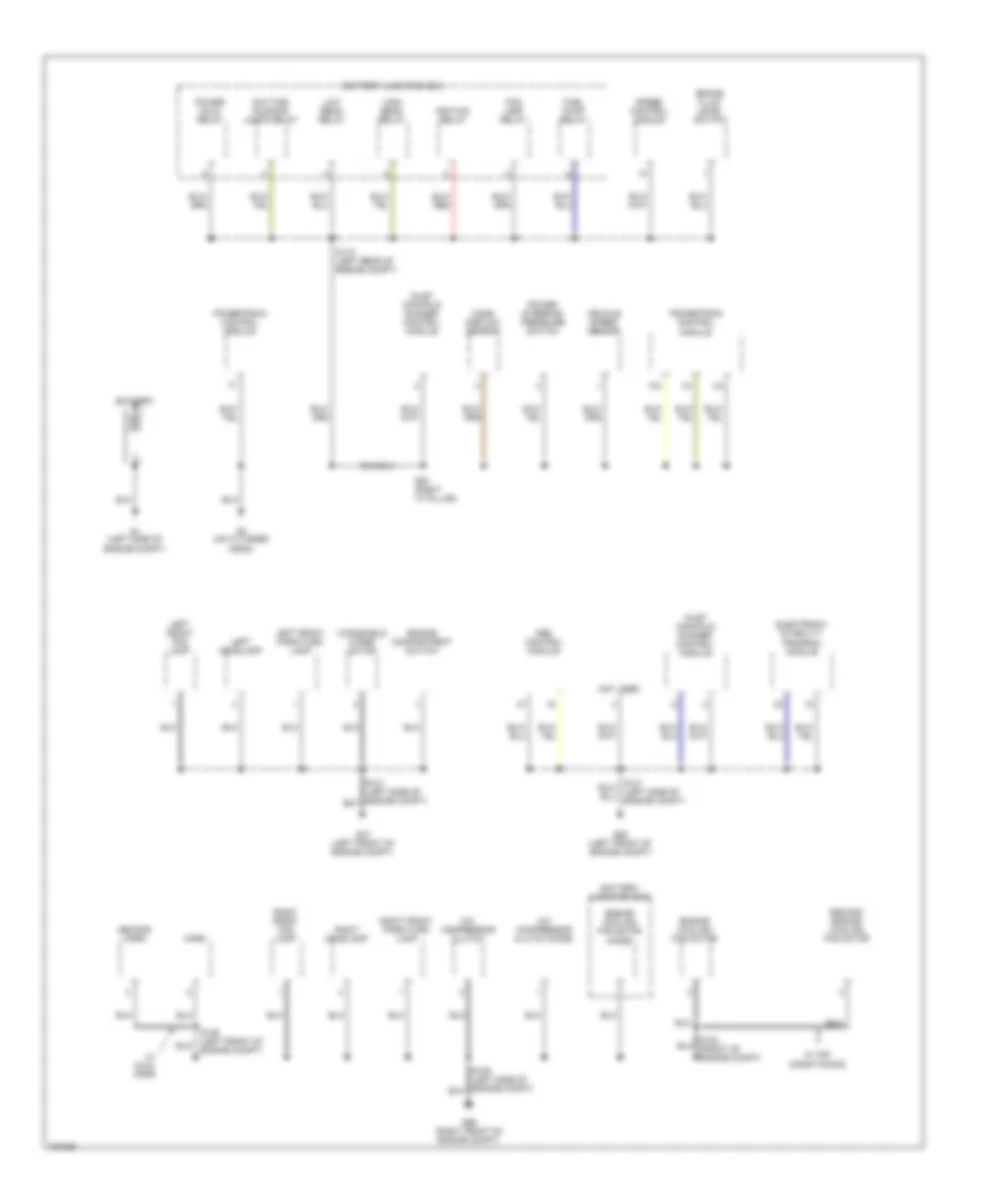 Ground Distribution Wiring Diagram 1 of 3 for Ford Focus SE 2002