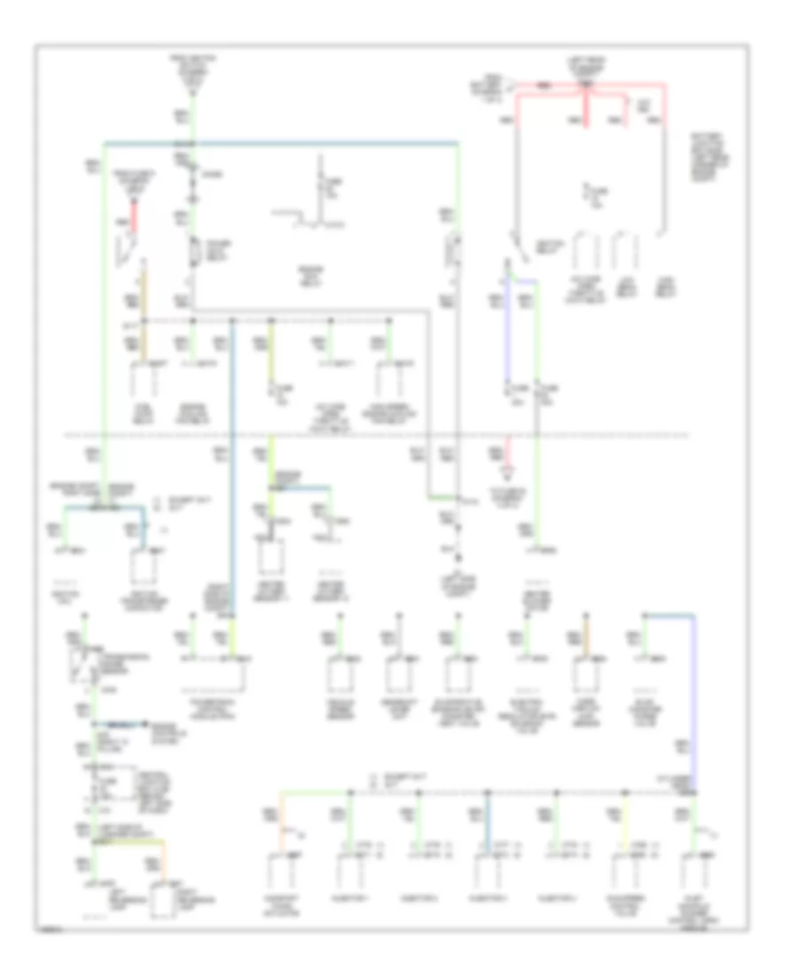 Power Distribution Wiring Diagram (3 of 4) for Ford Focus SE 2002