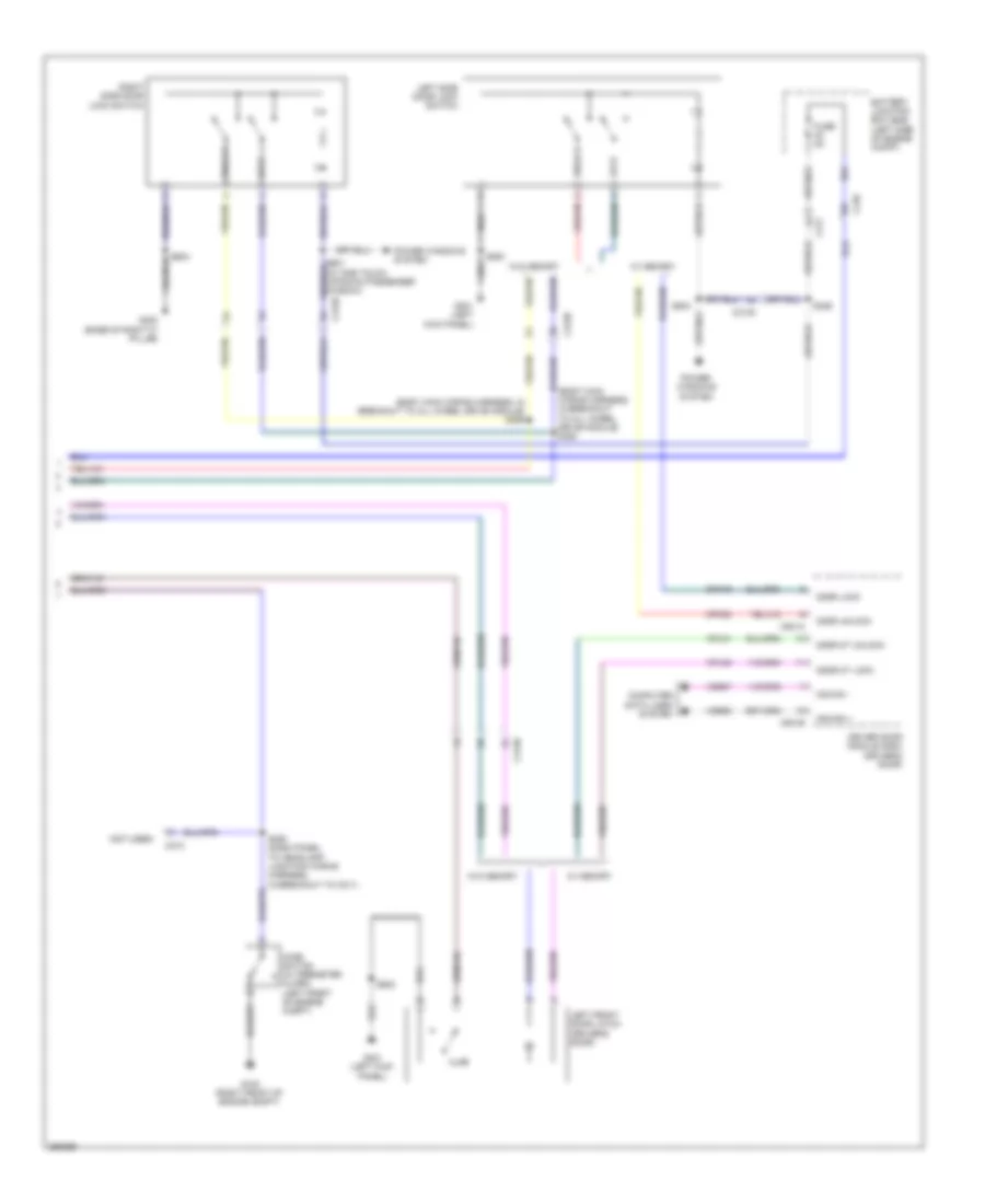 Forced Entry Wiring Diagram, without Intelligent Access (2 of 2) for Ford Taurus SHO 2012
