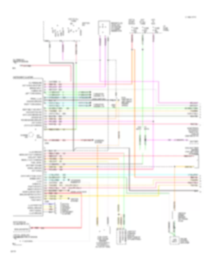 3 8L Electronic Cluster Wiring Diagram 1 of 2 for Ford Taurus LX 1994