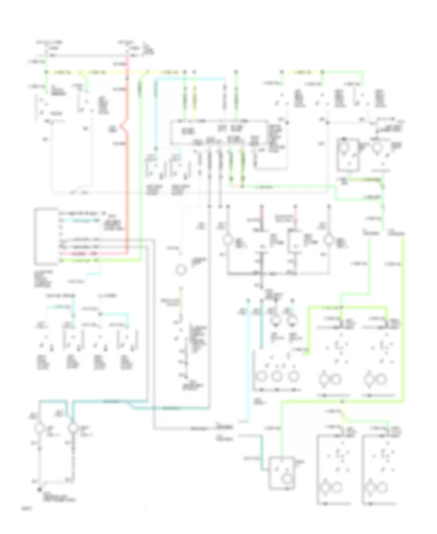 Courtesy Lamps Wiring Diagram Sedan with Remote Keyless Entry for Ford Taurus LX 1994