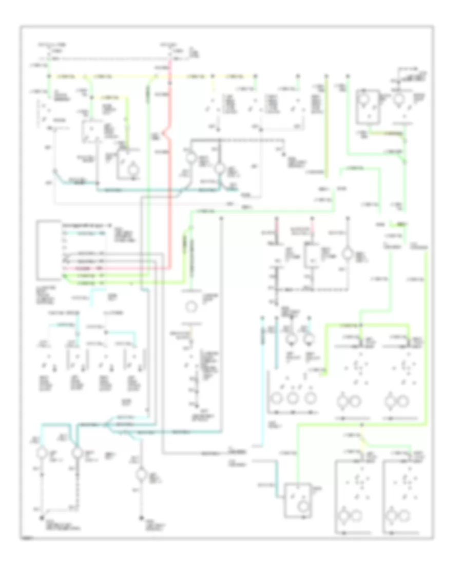 Courtesy Lamps Wiring Diagram Sedan without Remote Keyless Entry for Ford Taurus LX 1994