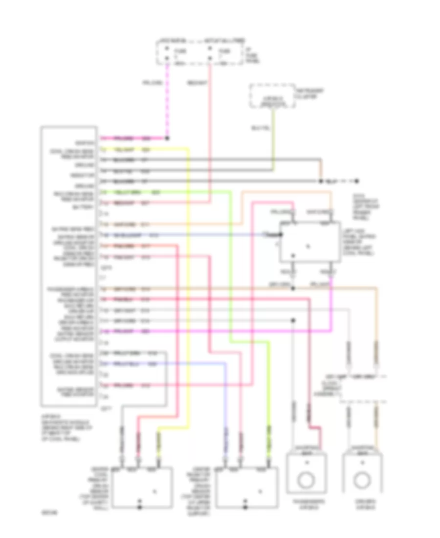 Supplemental Restraint Wiring Diagram for Ford Taurus LX 1994