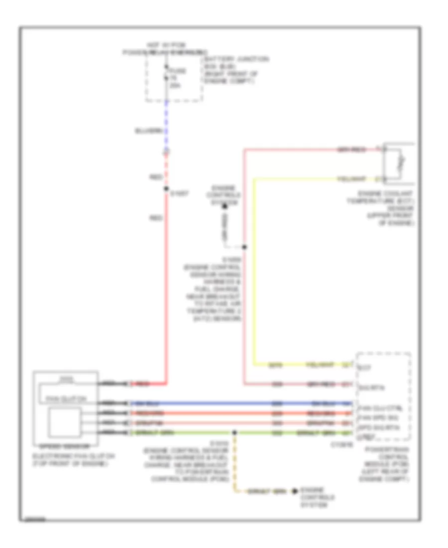 Cooling Fan Wiring Diagram for Ford RV Cutaway E350 Super Duty 2009