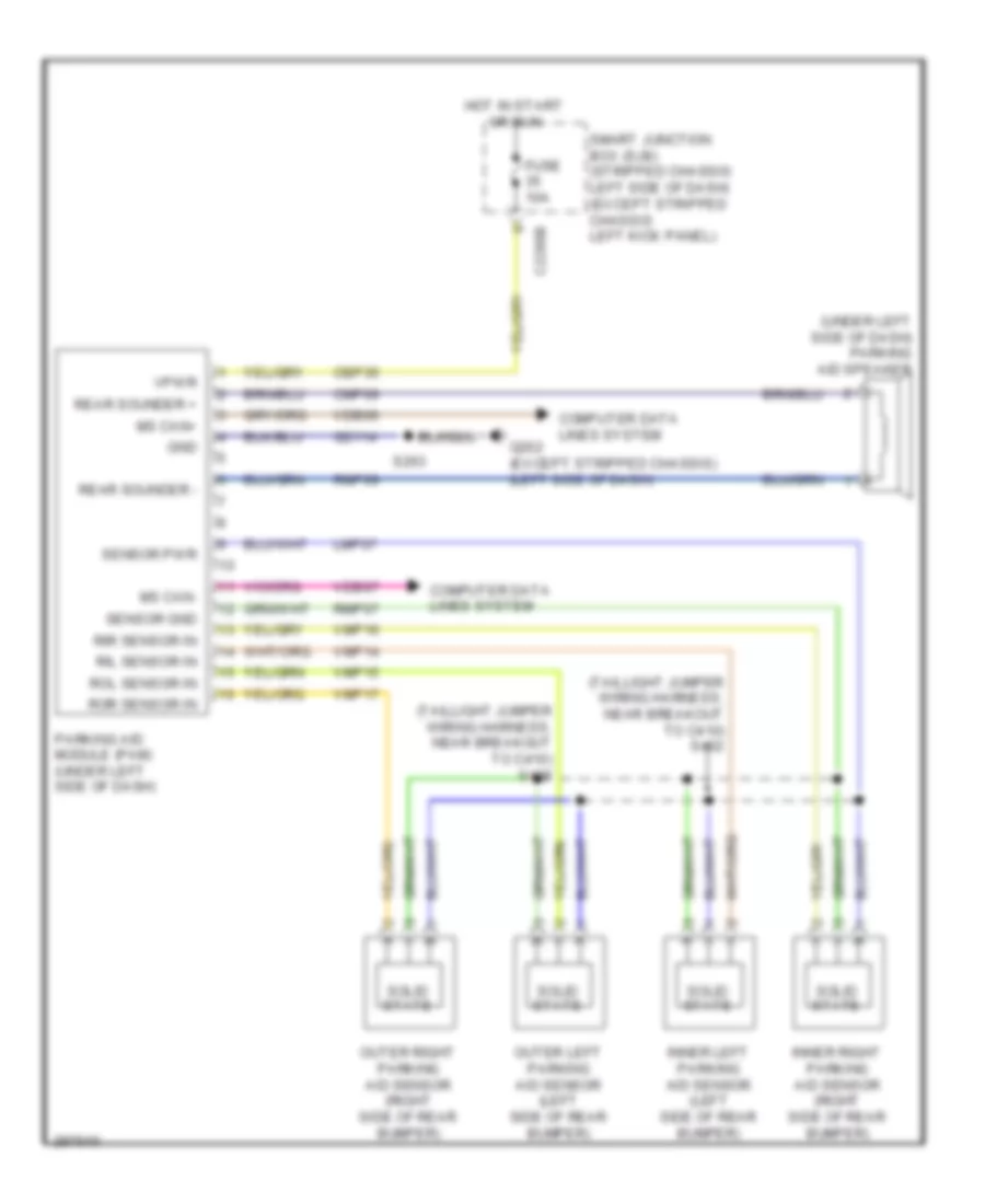 Parking Assistant Wiring Diagram for Ford RV Cutaway E350 Super Duty 2009