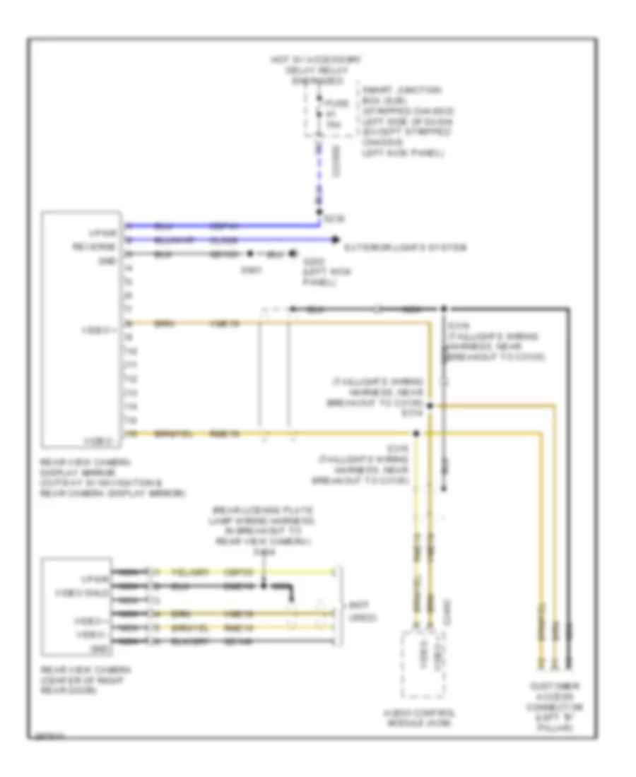 Rear Camera Wiring Diagram Customer Access for Ford RV Cutaway E350 Super Duty 2009