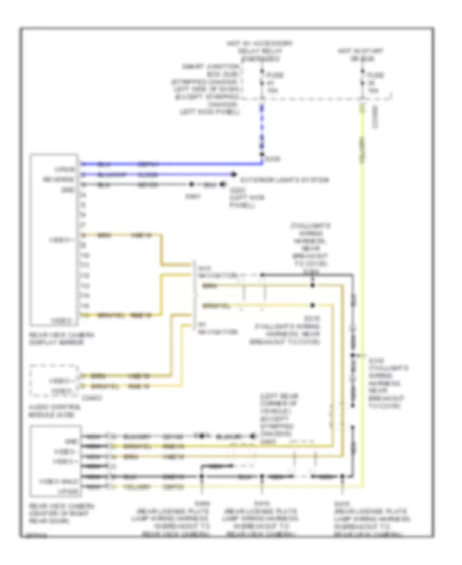 Rear Camera Wiring Diagram Except Customer Access for Ford RV Cutaway E350 Super Duty 2009