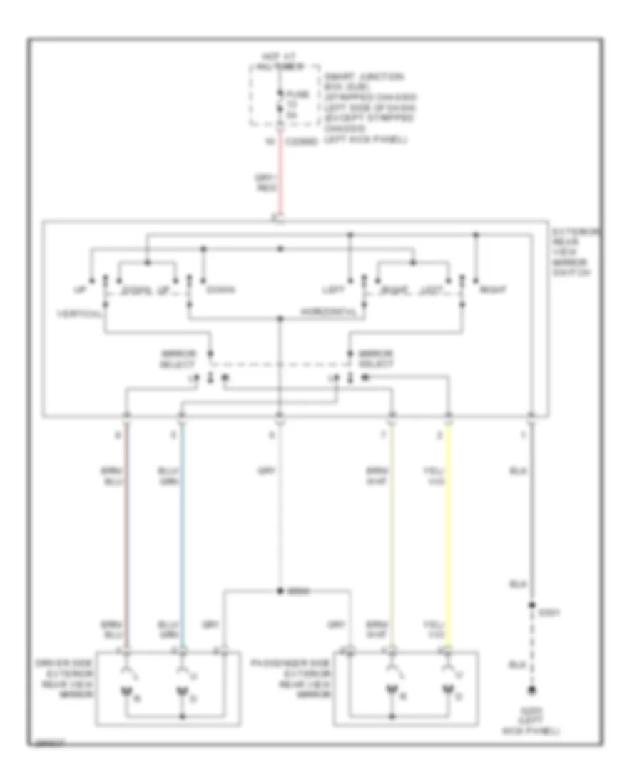 Power Mirrors Wiring Diagram for Ford RV Cutaway E350 Super Duty 2009