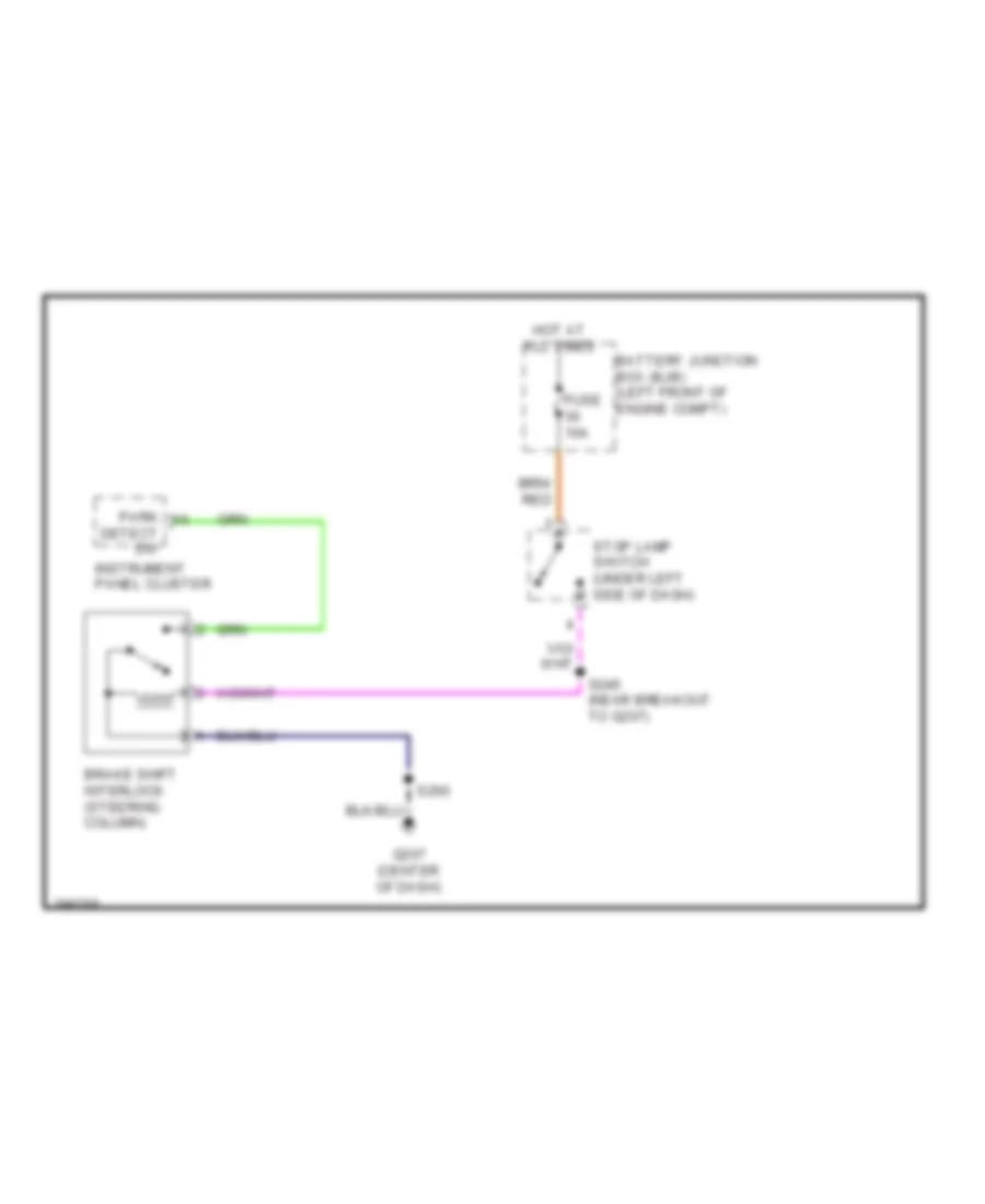 Shift Interlock Wiring Diagram with Stripped Chassis for Ford RV Cutaway E350 Super Duty 2009