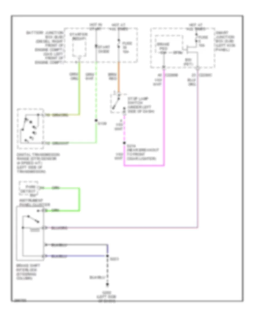 Shift Interlock Wiring Diagram, without Stripped Chassis for Ford RV Cutaway E350 Super Duty 2009