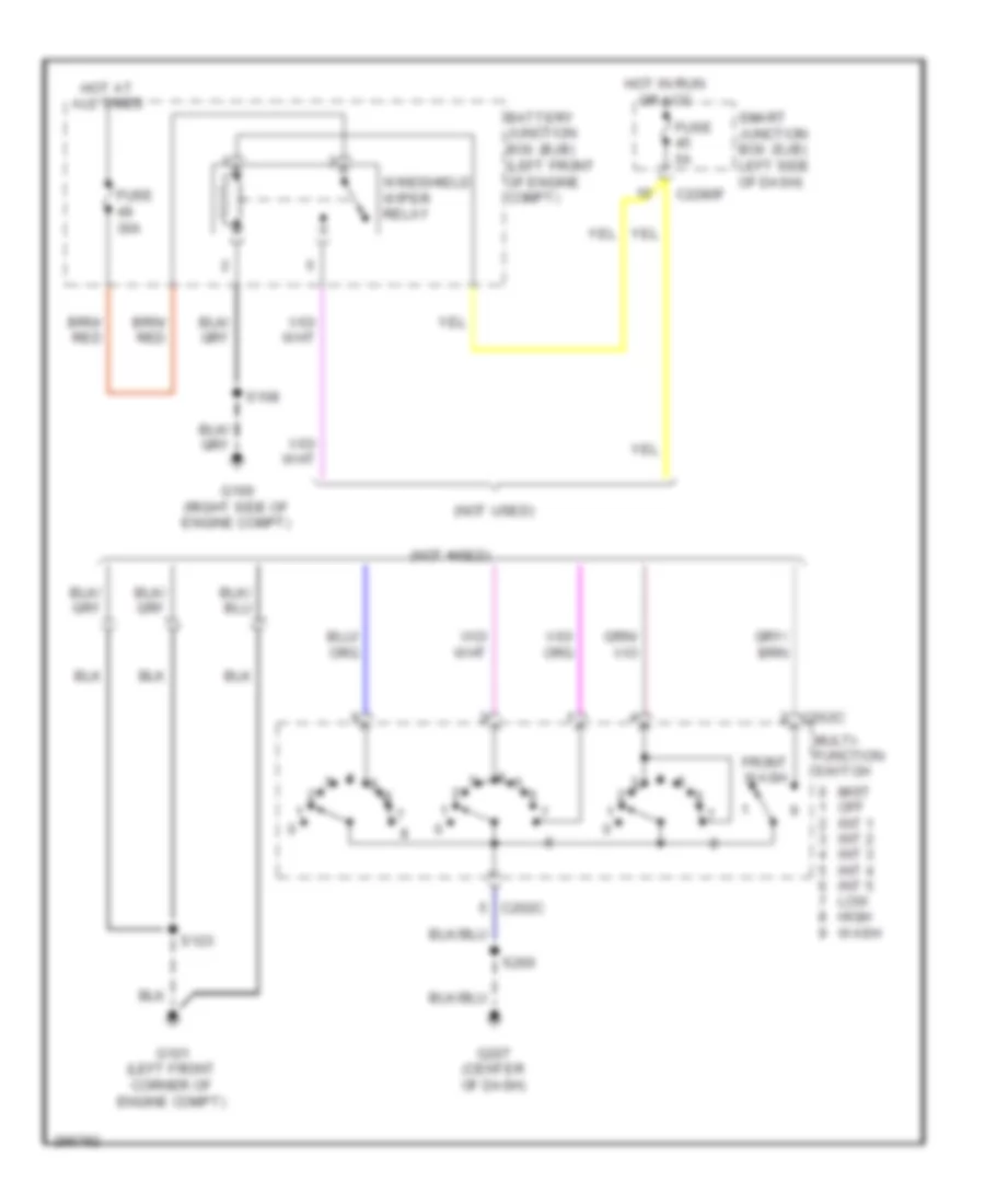 Wiper Washer Wiring Diagram with Stripped Chassis for Ford RV Cutaway E350 Super Duty 2009