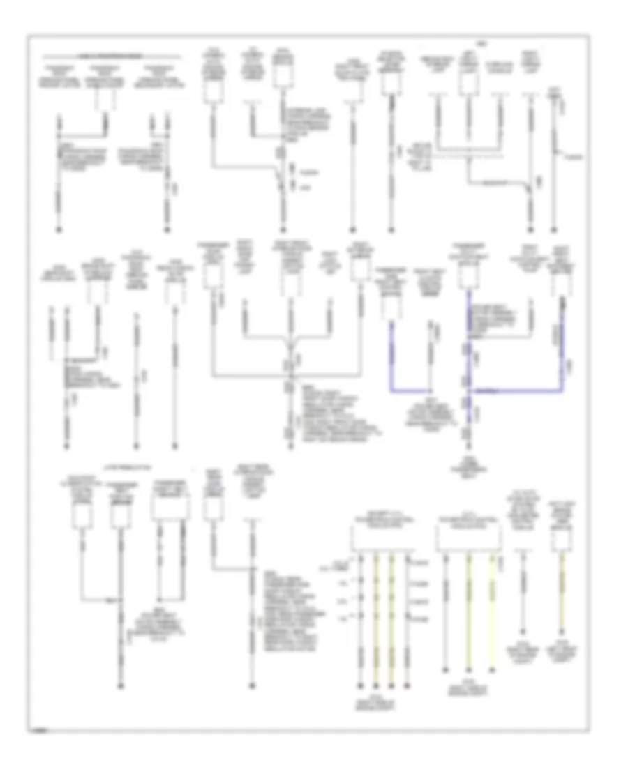 Ground Distribution Wiring Diagram, Except Hybrid (4 of 5) for Ford Fusion Energi SE Luxury 2014