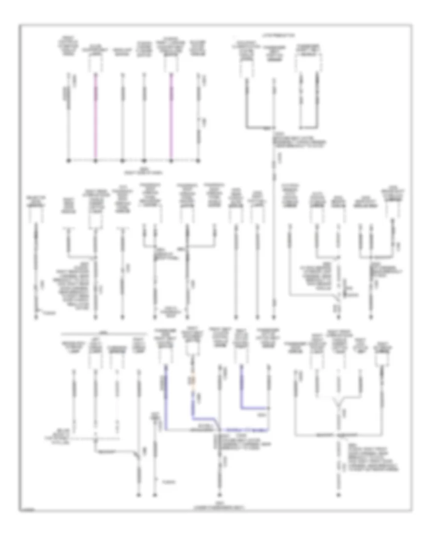 Ground Distribution Wiring Diagram, Hybrid (3 of 5) for Ford Fusion Energi SE Luxury 2014