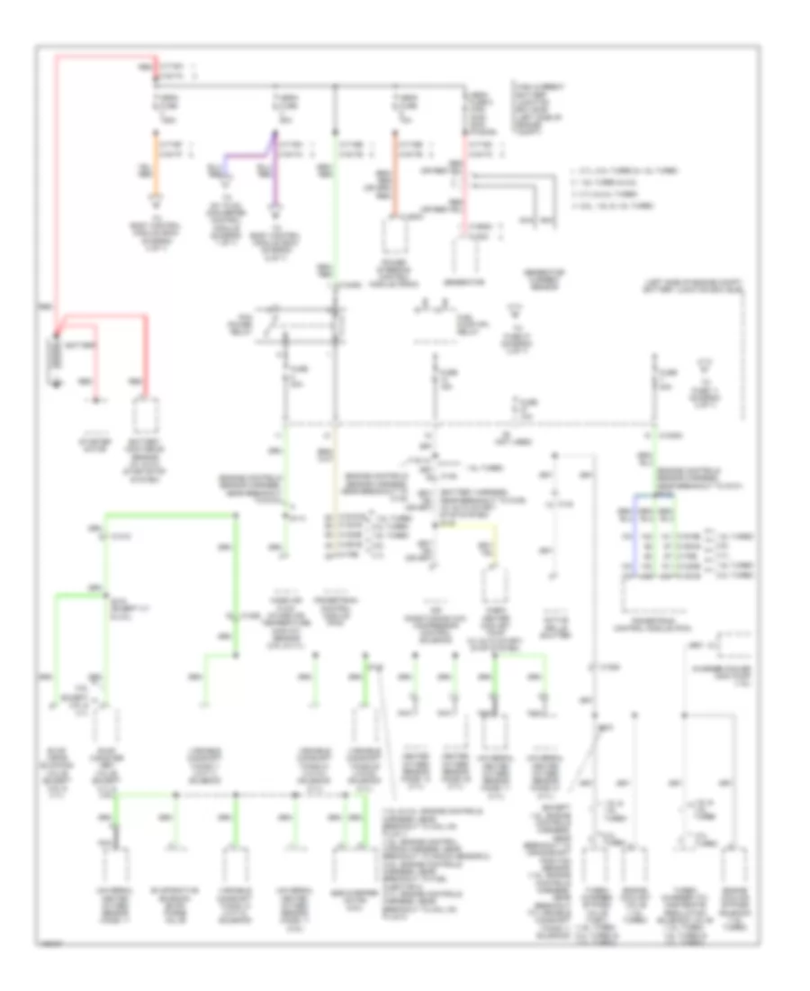 Power Distribution Wiring Diagram Except Hybrid 1 of 7 for Ford Fusion Energi SE Luxury 2014