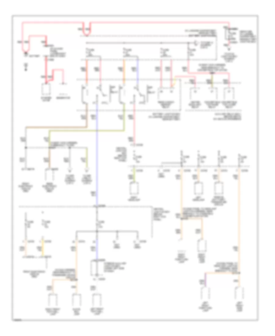 Power Distribution Wiring Diagram 1 of 4 for Ford Thunderbird 2004