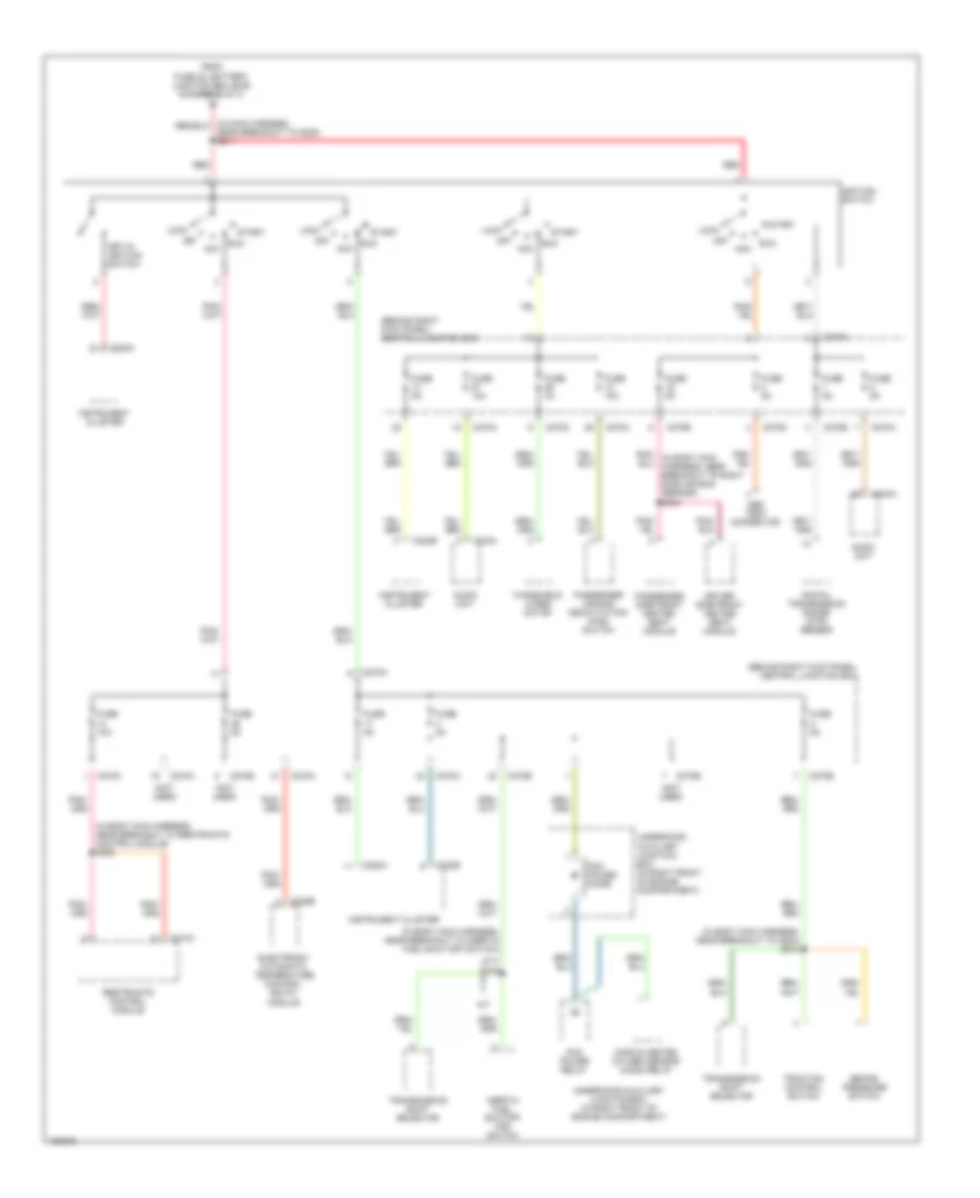 Power Distribution Wiring Diagram 4 of 4 for Ford Thunderbird 2004