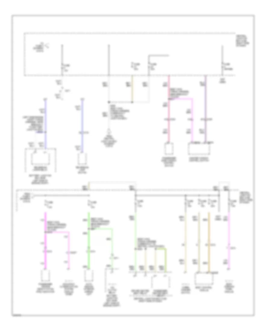 Power Distribution Wiring Diagram (5 of 5) for Ford Fiesta SE 2011