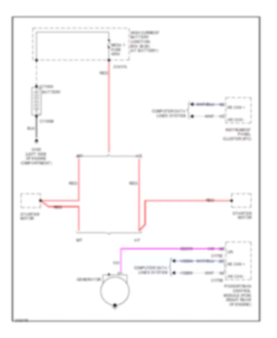 Charging Wiring Diagram for Ford Fiesta SE 2011