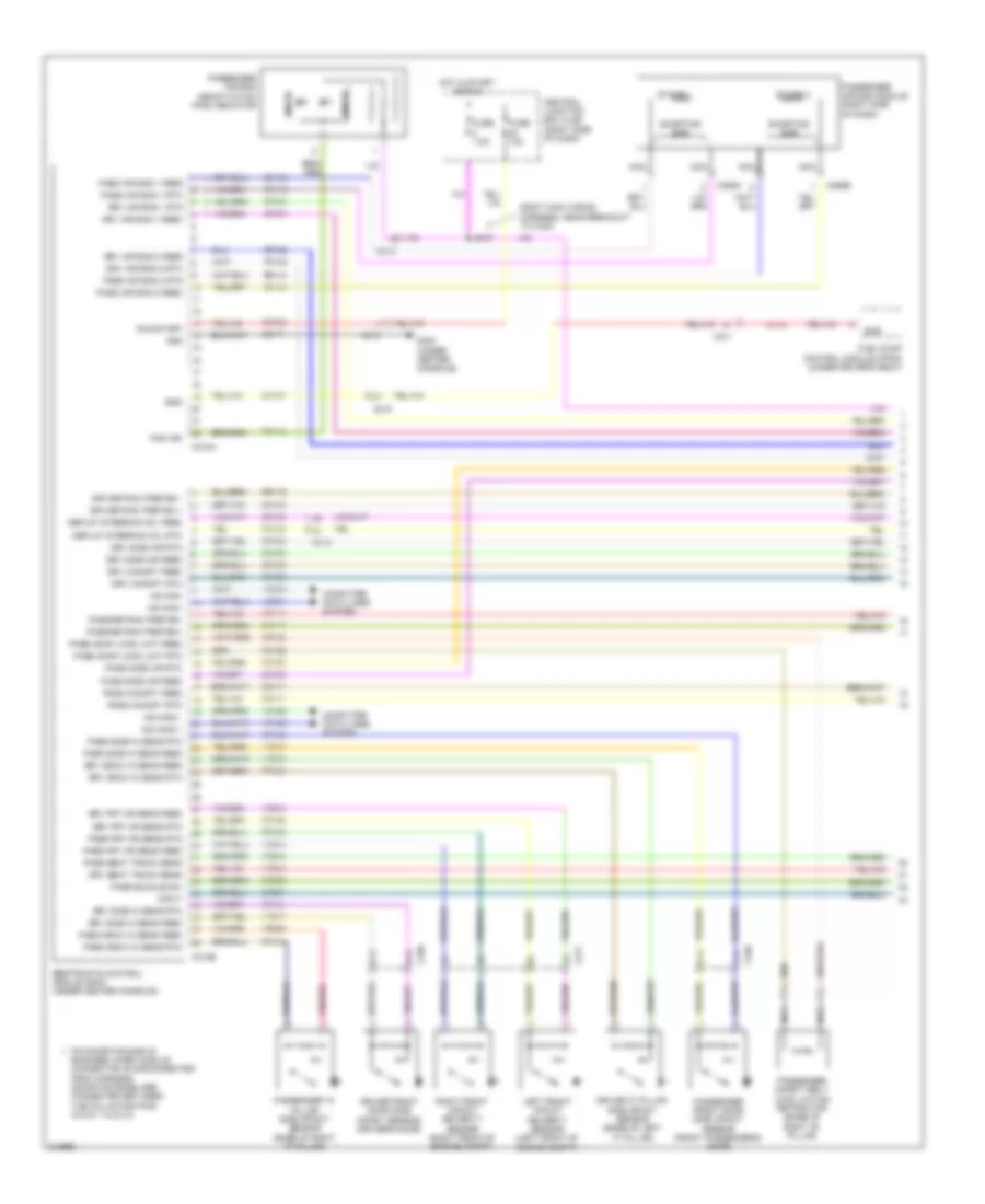 Supplemental Restraints Wiring Diagram 1 of 2 for Ford Fiesta SE 2011