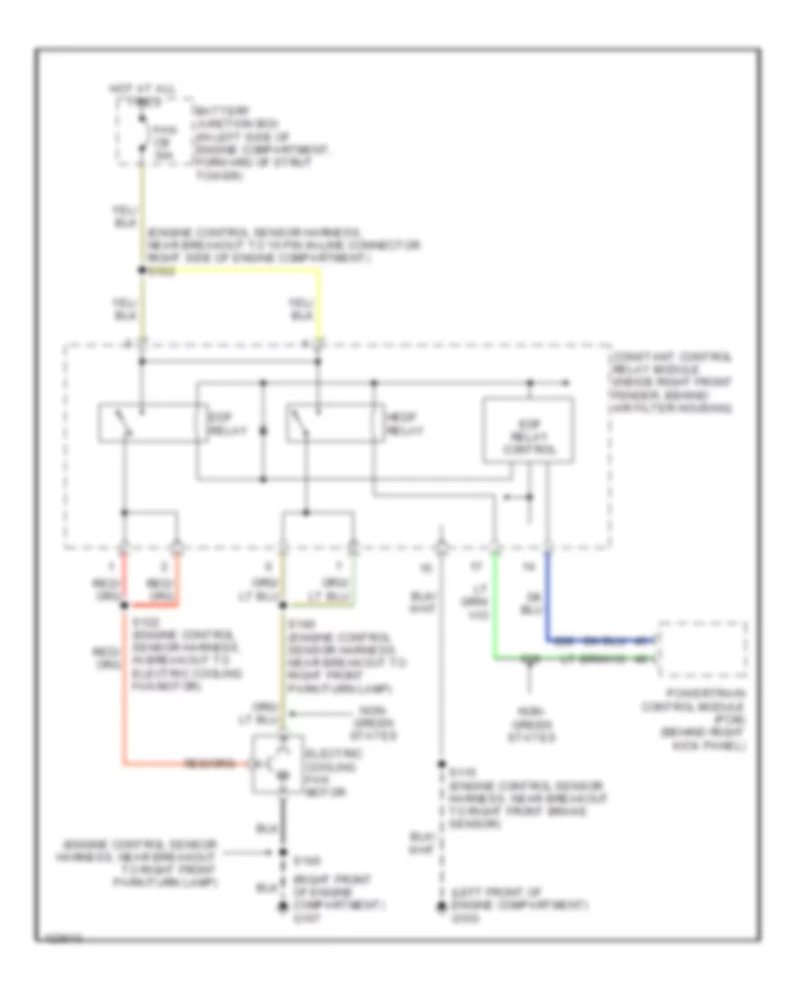 3 8L Cooling Fan Wiring Diagram for Ford Mustang 2000