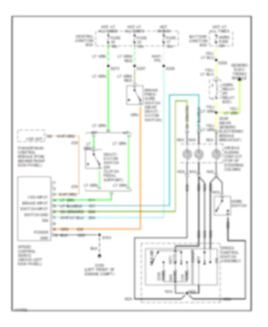 Cruise Control Wiring Diagram for Ford Mustang 2000