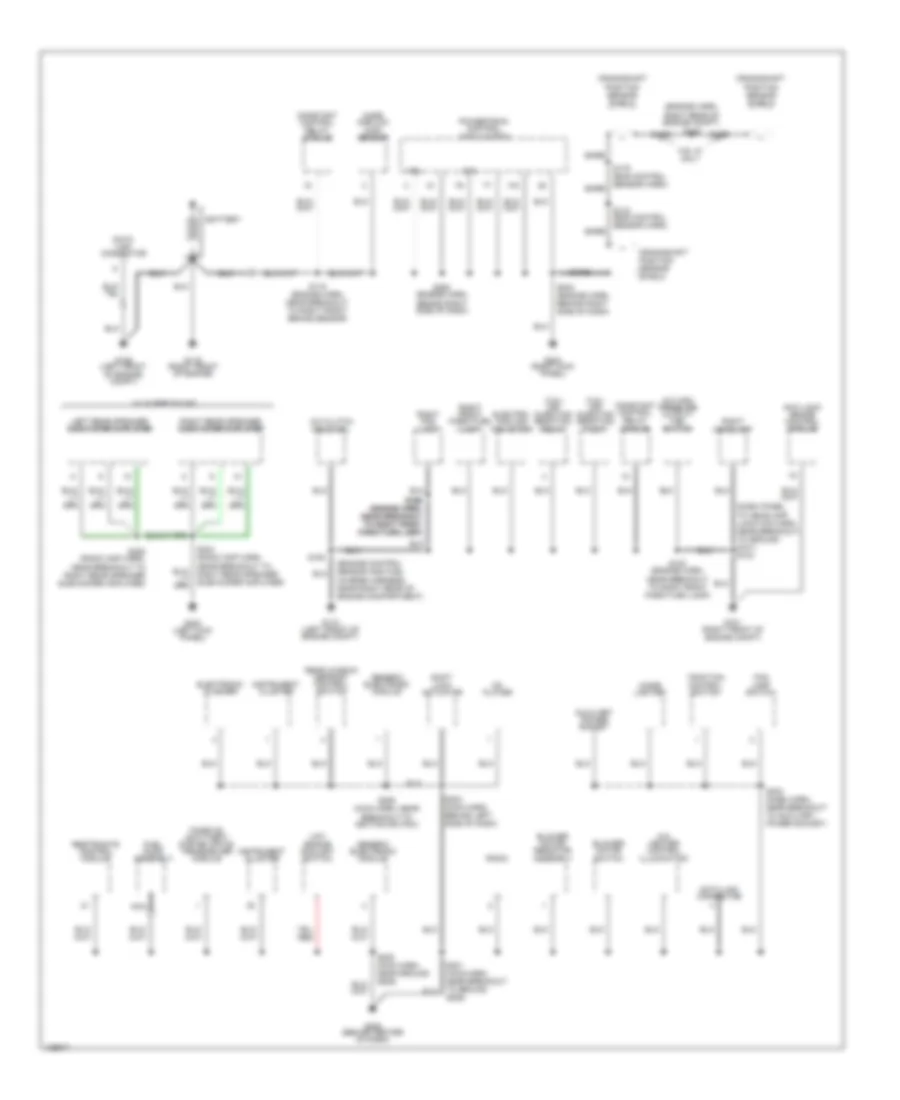 Ground Distribution Wiring Diagram 1 of 2 for Ford Mustang 2000
