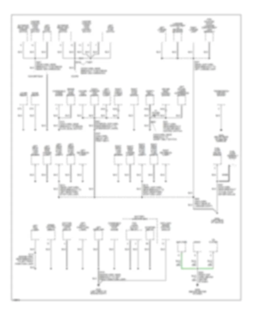 Ground Distribution Wiring Diagram 2 of 2 for Ford Mustang 2000