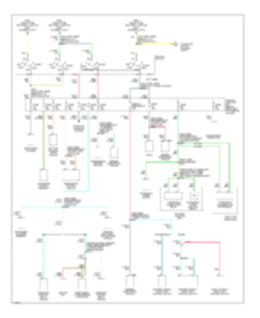 Power Distribution Wiring Diagram 2 of 3 for Ford Mustang 2000