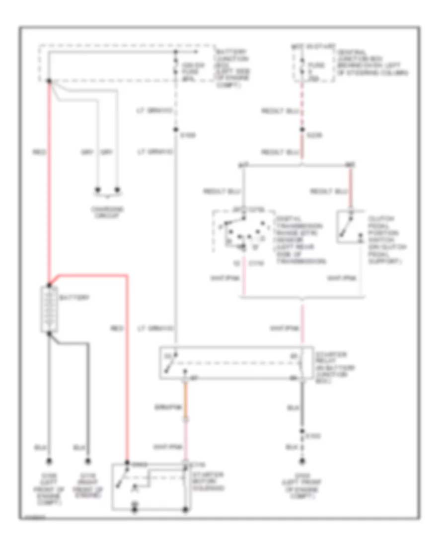 Starting Wiring Diagram for Ford Mustang 2000