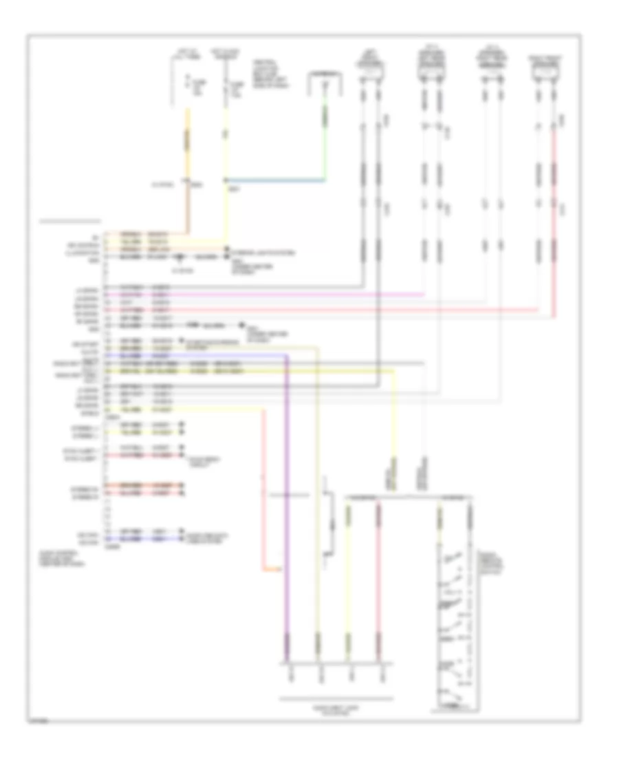 Radio Wiring Diagram, Late Production with Base for Ford Transit Connect 2012