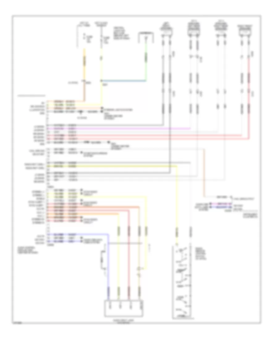 Radio Wiring Diagram, Late Production with Premium for Ford Transit Connect 2012