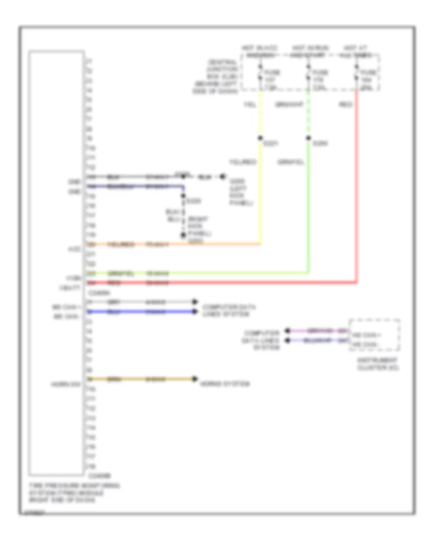 Tire Pressure Monitoring Wiring Diagram for Ford Transit Connect 2012