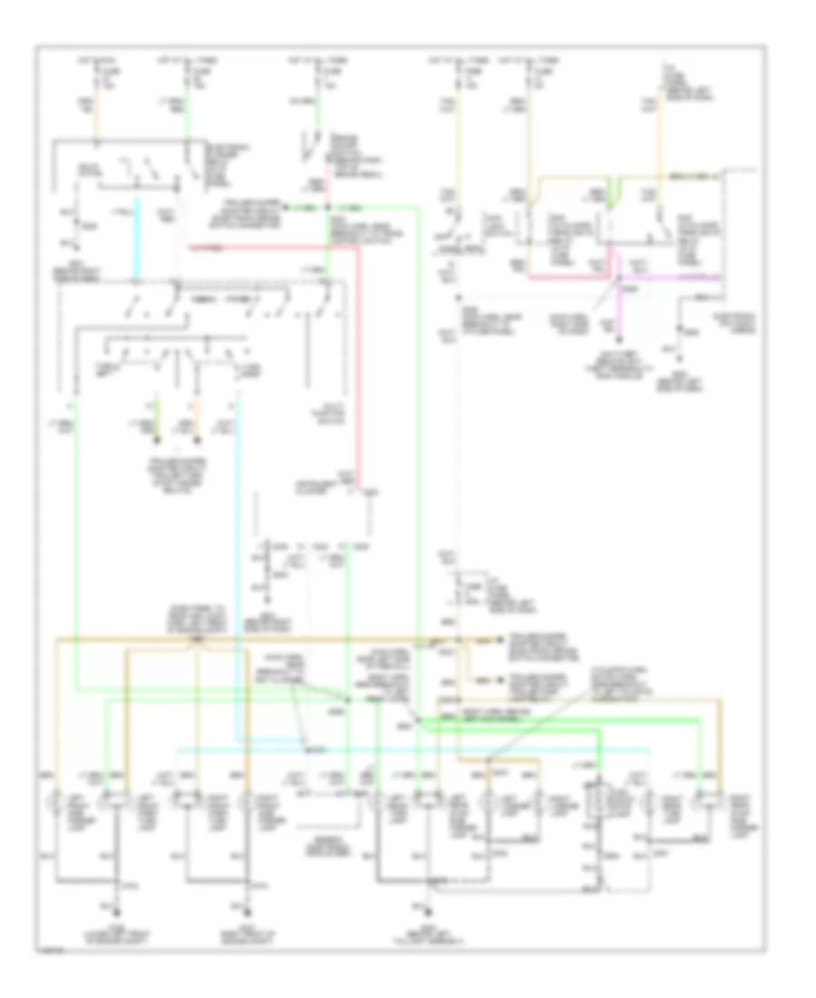 Exterior Lamps Wiring Diagram for Ford Windstar 1998