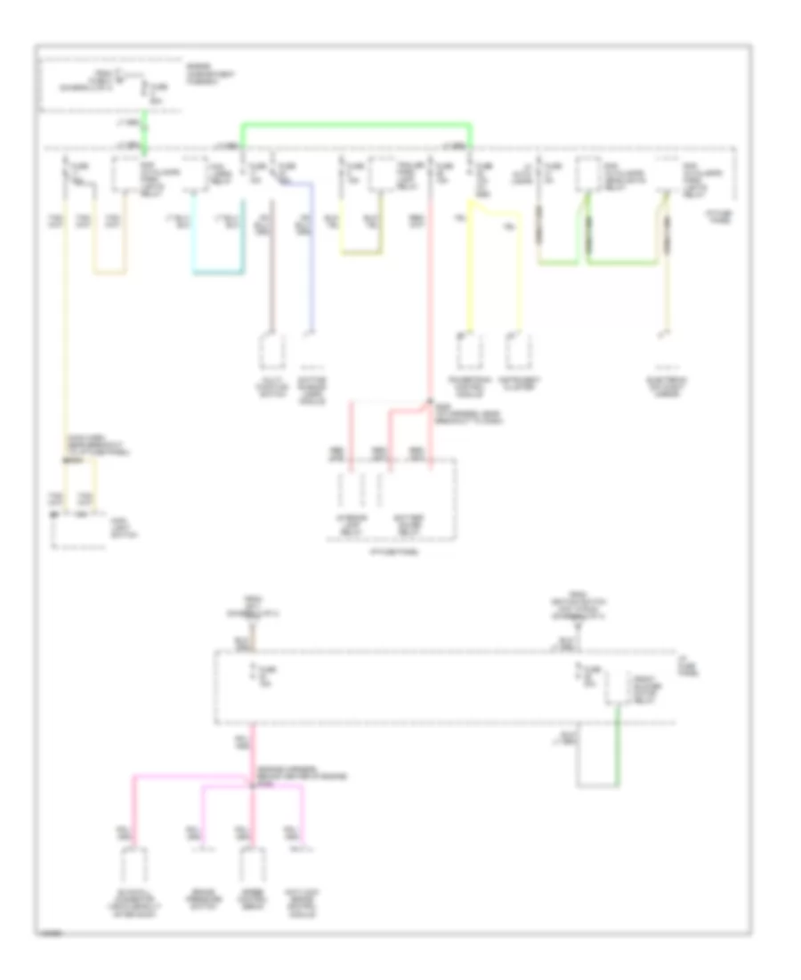 Power Distribution Wiring Diagram (3 of 4) for Ford Windstar 1998